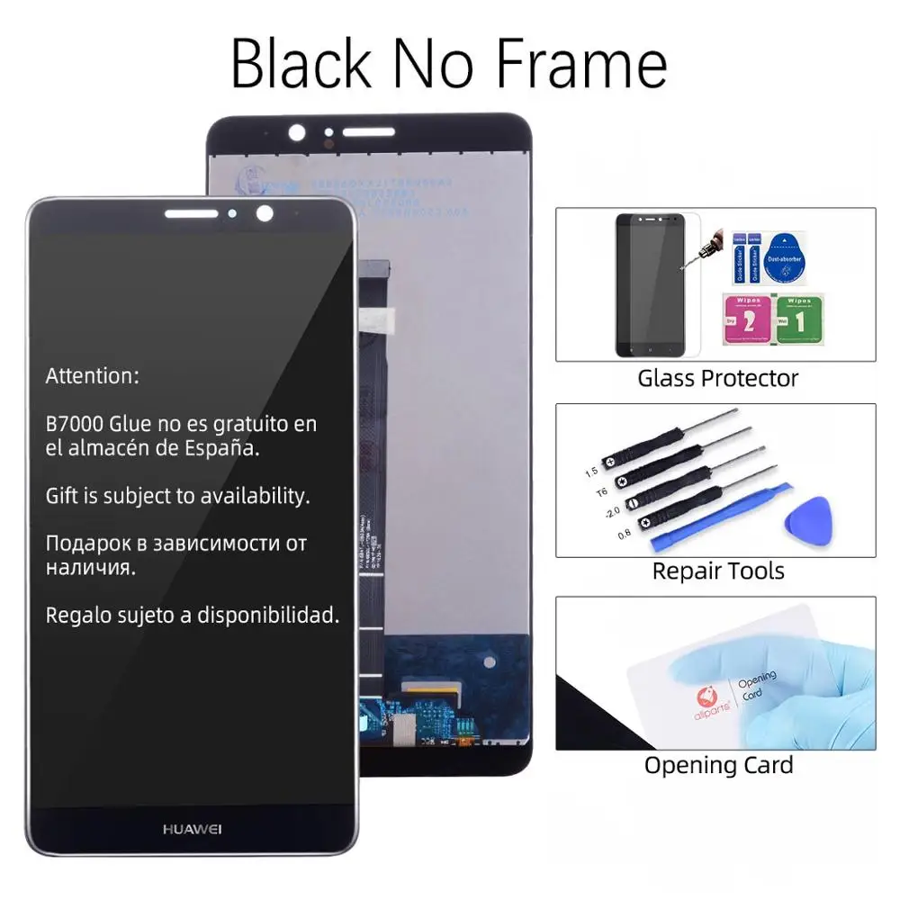 Black No Frame 5,9 '' ЖК-дисплей для huawei mate 9, сенсорный экран с рамкой, дигитайзер для huawei mate 9, ЖК-MHA-L29, запасные части - Цвет: Black No Frame
