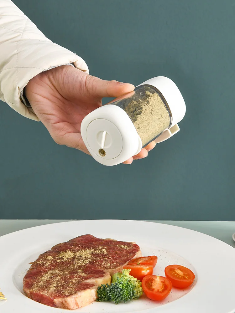 Шейкер для соли с измеряемым управлением кухонный поворотный шейкер Push-типа