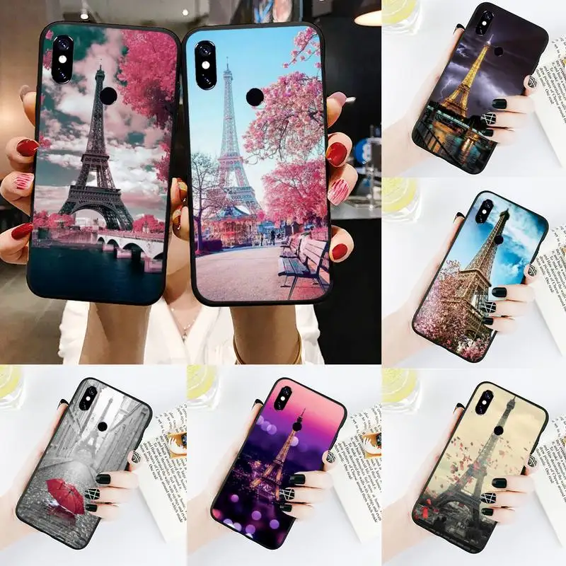 

Romantic Paris Eiffel Tower Phone Case For Xiaomi Redmi Note 4 4x 5 6 7 8 pro S2 PLUS 6A PRO