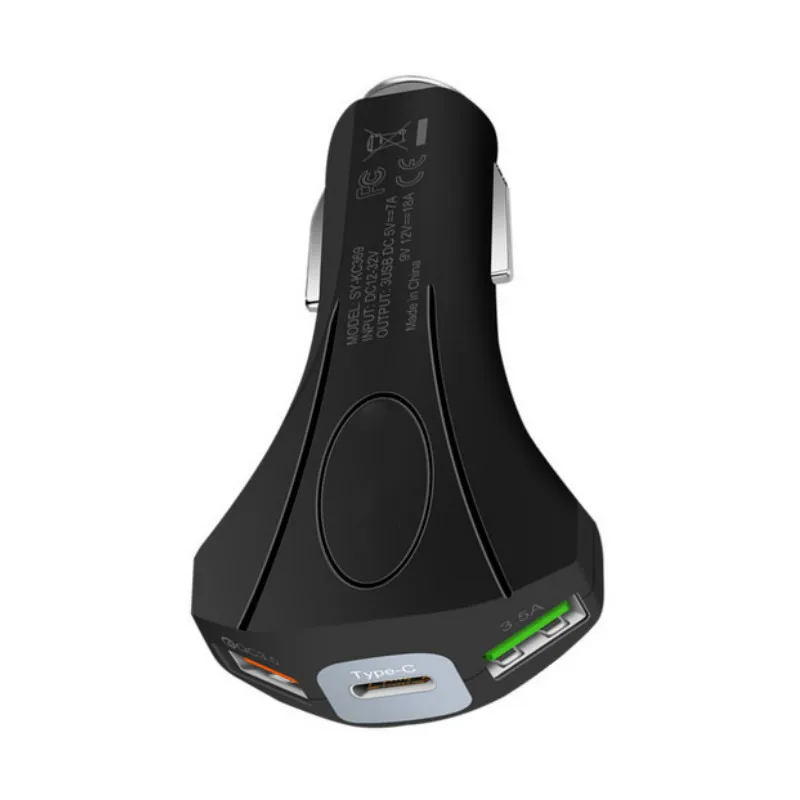 QC 3,0 USB C автомобильное зарядное устройство 3 порта Быстрая зарядка 3,0 Быстрая зарядка для автомобильного телефона зарядный адаптер для iPhone Xiaomi Mi 9 Redm