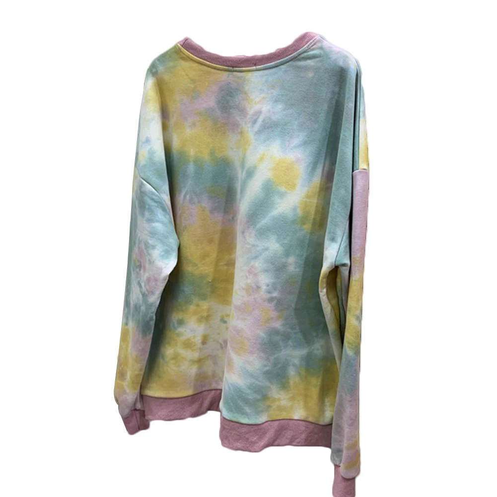 Fashion Sweatshirt Women Long Sleeve Tie Dye Sweatshirt Pullover Loose Hoodie Blouse Autumn Winter Clothes Streetwear Hoodie Top