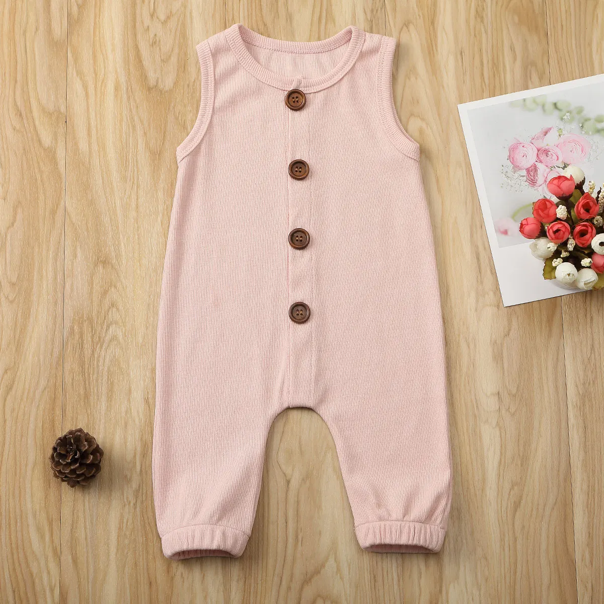 Комбинезон для новорожденных девочек и мальчиков 0-24 месяцев без рукавов