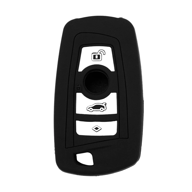 

Durable Silicone Rubber Car Key Cover Case 3 Button Car Key Case Shell Cover Keychain Car-stying for Bmw X3 X5 X7 Z4