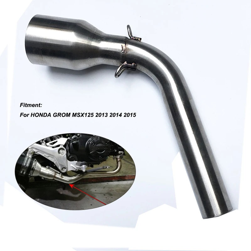 MSX125 средняя контактная выхлопная труба для мотоцикла слипоны HONDA GROM MSX 125 2013 2014 2015 |