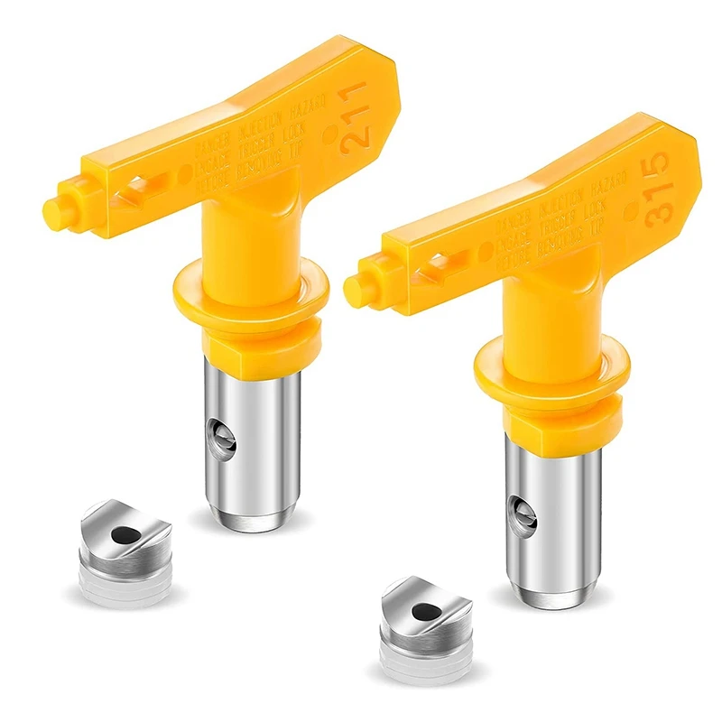

2 Pcs Reversible Spray Tip Airless Paint Spray Nozzle Sprayer Spraying Machine Parts For Homes Buildings Decks (211 315)