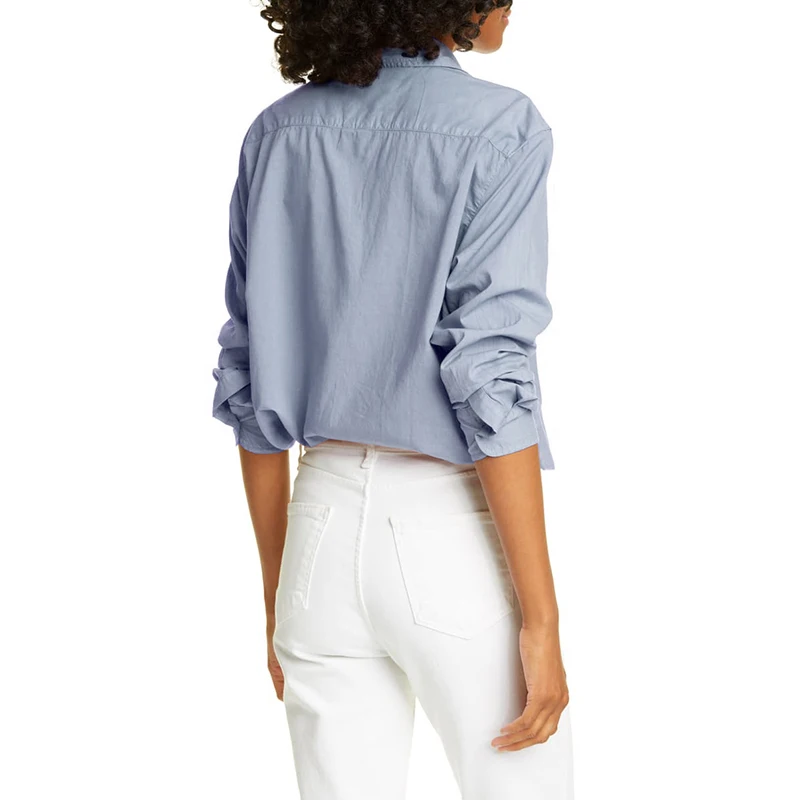 Женская Повседневная офисная блузка HiloRill с длинным рукавом Однотонная рубашка