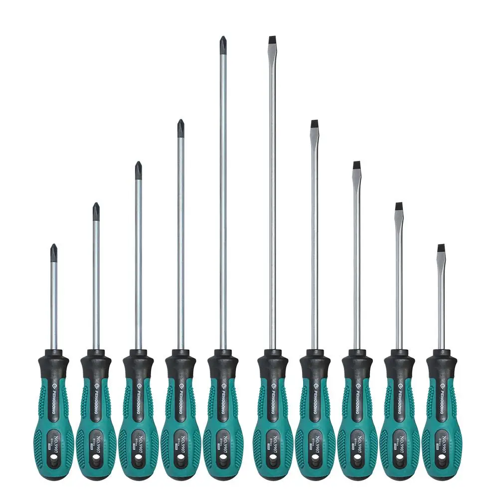 

10pcs 75-200mm Multi-function PP Handle Security Insulated Screwdrivers Electrician Screw Driver Maintenance Repairing Hand Tool