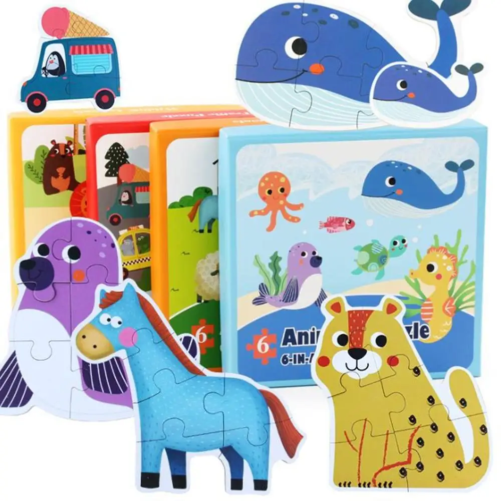 

Six-In-One Packing Forest Farm Sea Traffic Wooden Puzzle Toy Kids Intelligence Development Puzzle Toy