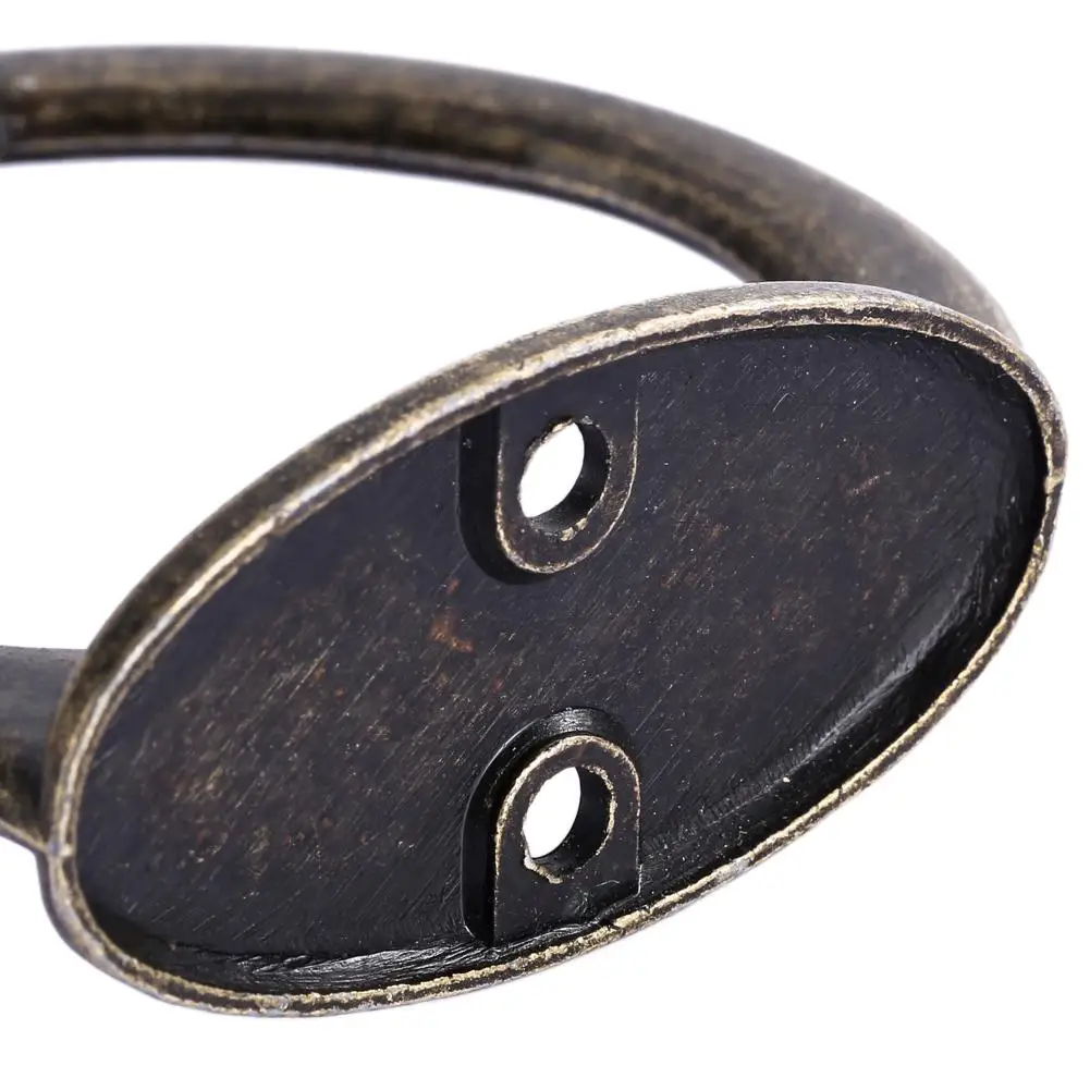

5PCS Vintage Bronze Wall Hook Rustic Key Coat Bag Hat Hanger Rustic Robe Hooks