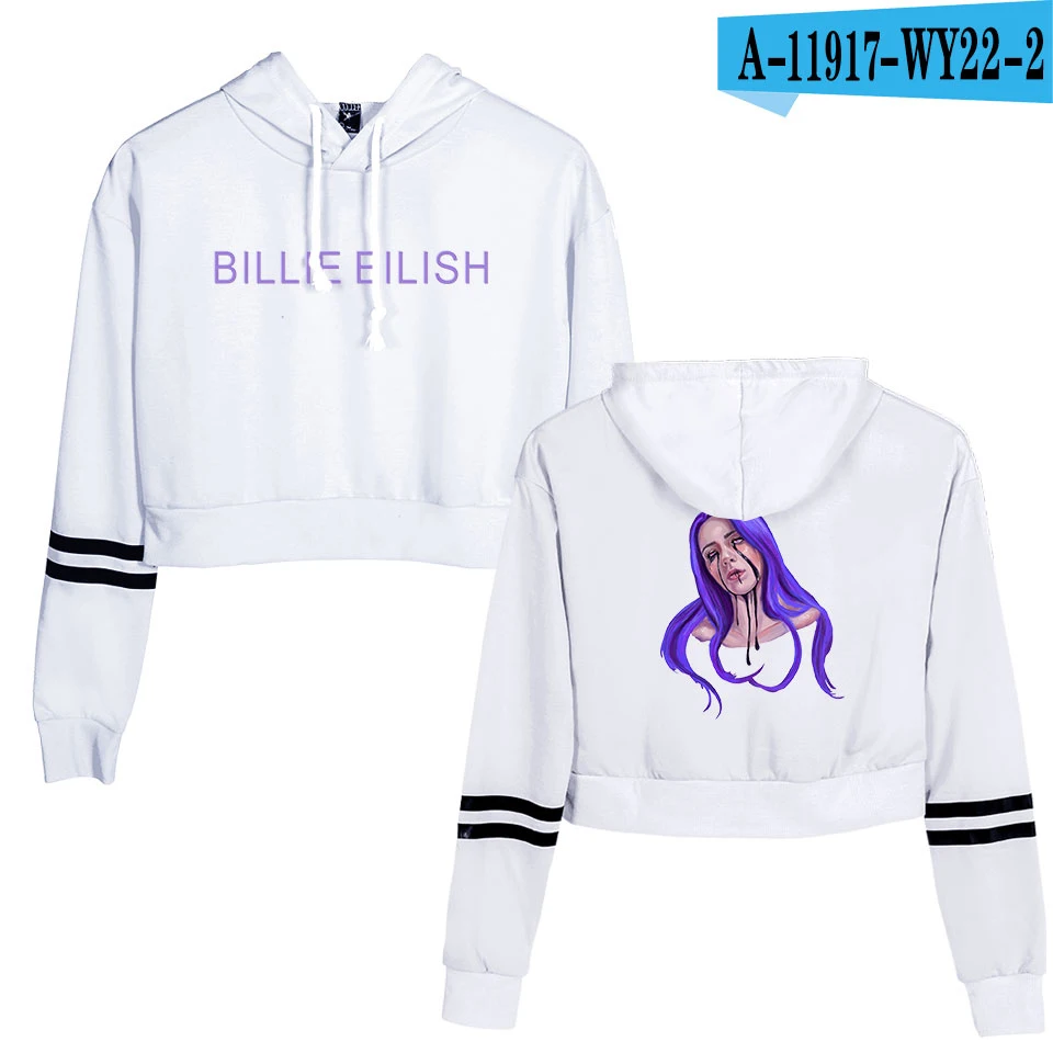 white Новое поступление, толстовки с капюшоном Billie Eilish для женщин, пикантные весенне-осенние хлопковые уличные толстовки Harajuku Billie Eilish для девочек - Цвет: white