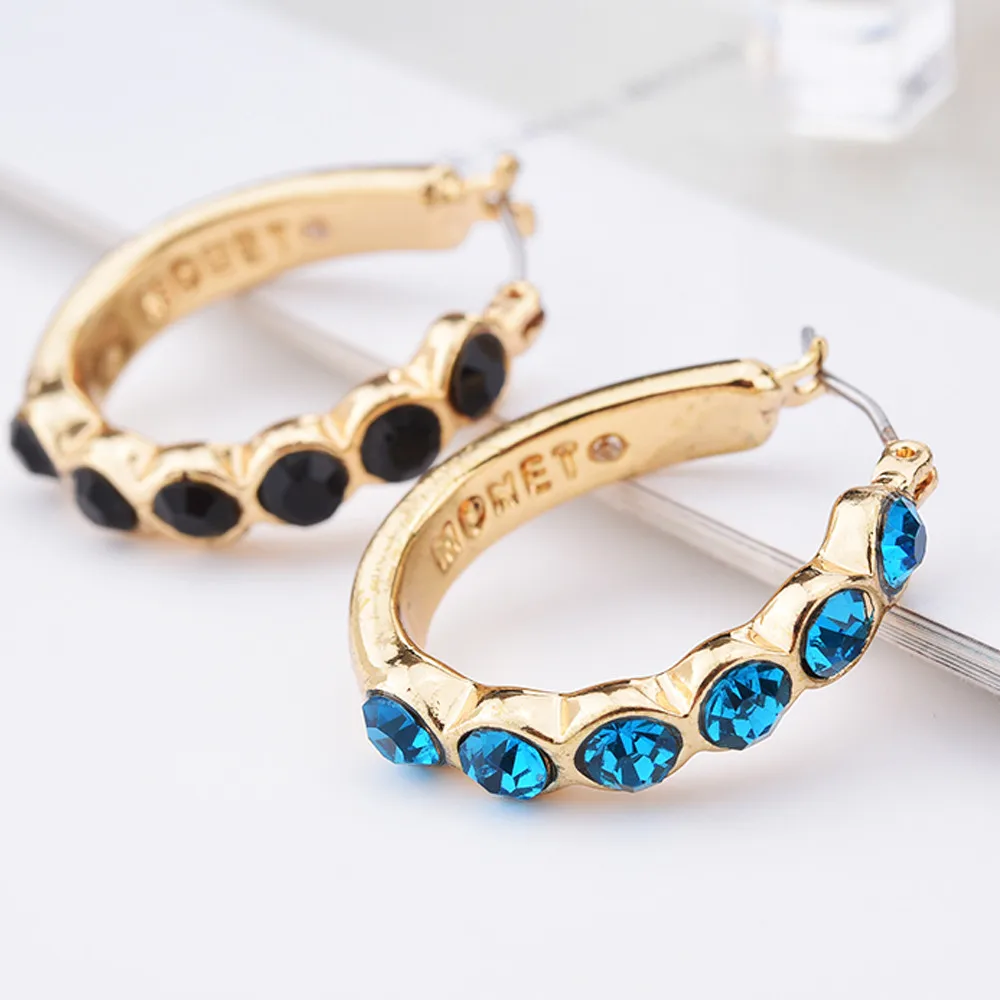 1 пара круглые серьги с кристаллами дизайнерские женские хрустальные стразы