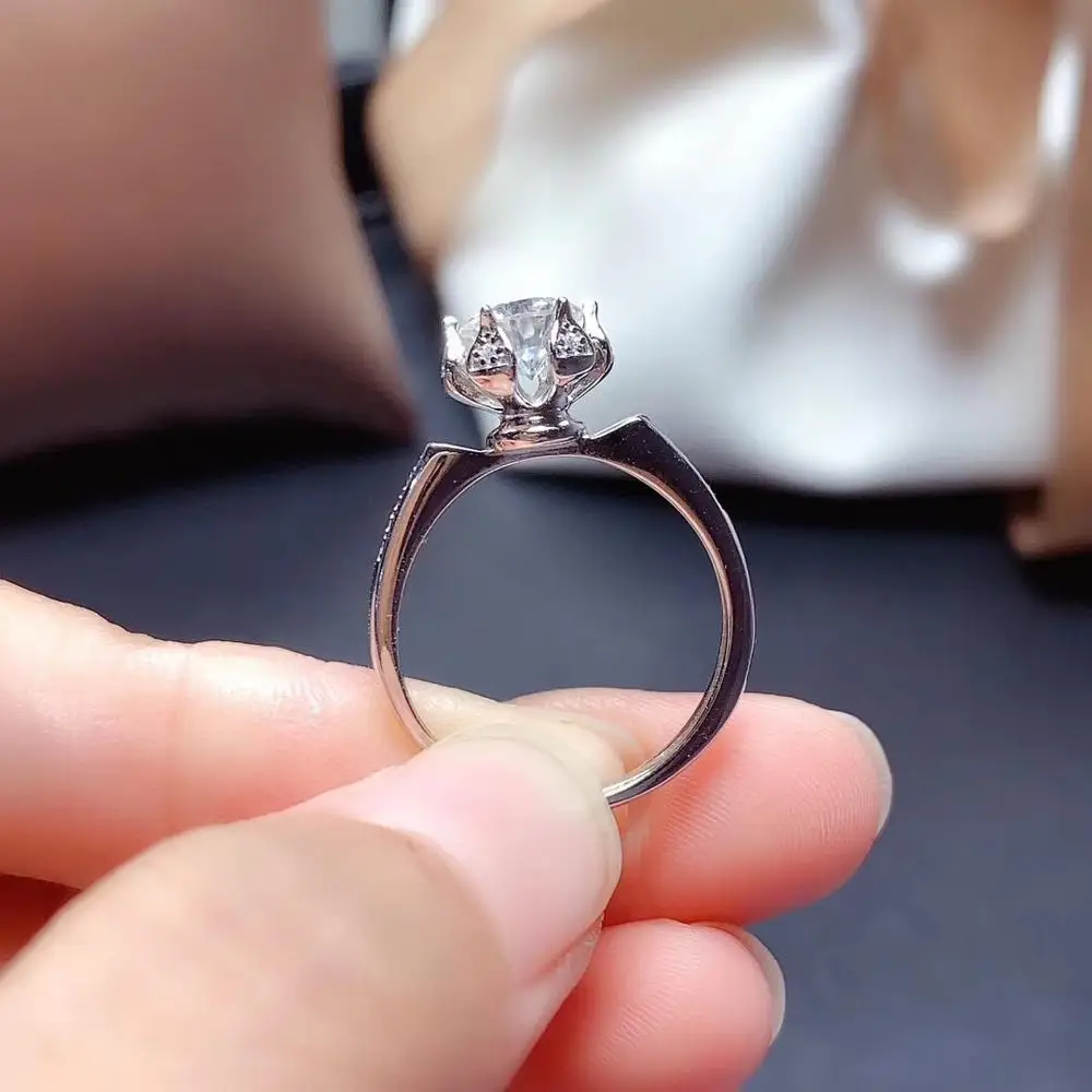 

heart crackling moissanite gemstone ring for girl silver jewelry gift birthday party engagement ring fine jewelry 925 silver new