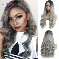 synthetic long body wave wigs for women ombre light brown blonde white highlight wigs natural heat resistant wig cosplay hair