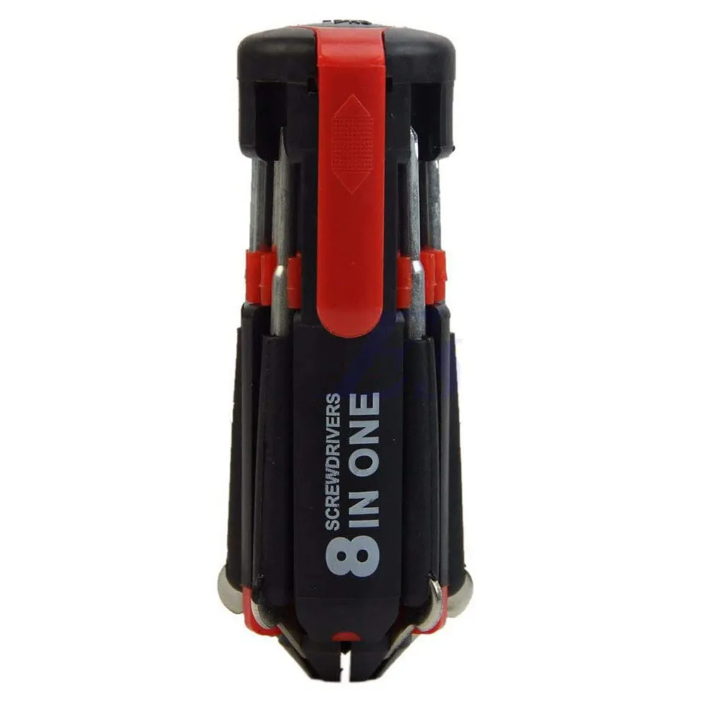 

8 in 1 Multi Portable Screwdriver Hand Tools Set with 6 LED Torch Light Flashlight Flash Lamp