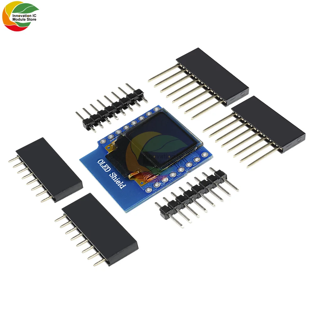 

SSD1306 OLED Shield For WeMos D1 Mini IIC I2C IOT 0.66" inch 64X48 For Arduino Compatible Module 3.3V WeMos D1 Mini