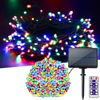 upgraded 1200mah led fairy light solar string light outdoor 100200300leds ip65 decorate holiday christmas party garden light