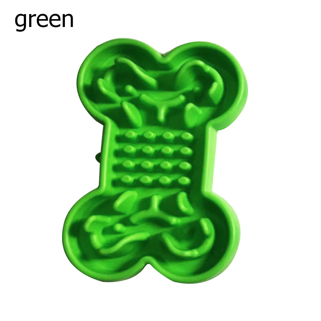 Миска для собак и кошек мягкая резиновая медленная кормушка домашних животных