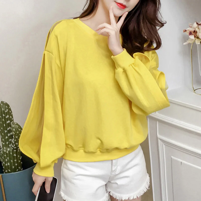 Round neck sweater loose BF lazy coat 2021 new autumn women's small shirt long sleeve Korean top temperament