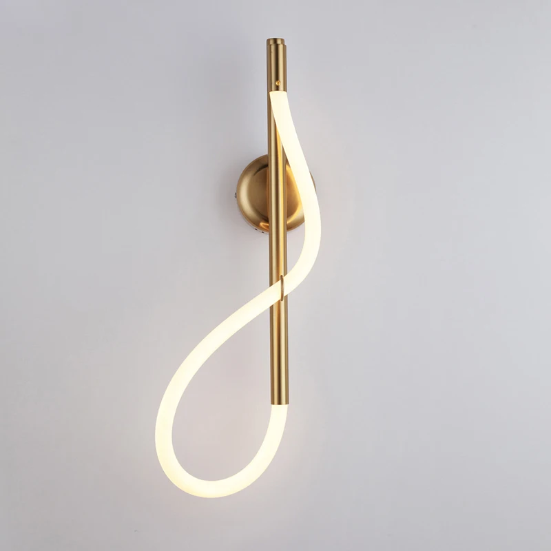 

Нордический светодиодный настенный светильник, современный прикроватный настенный светильник для спальни, золотой коридор, лестница, прох...