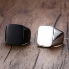 Кольцо Modyle мужское из нержавеющей стали, уникальное кольцо черного цвета с квадратным дизайном, в стиле панк, винтажное вечернее, индивидуальный заказ, Подарочная бижутерия, 2021