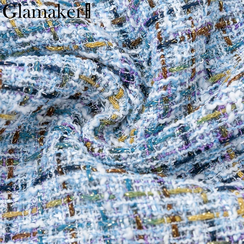 Glamaker, элегантные твидовые шорты с высокой талией, женские офисные клетчатые шорты с бахромой, винтажные сексуальные повседневные женские стильные шорты