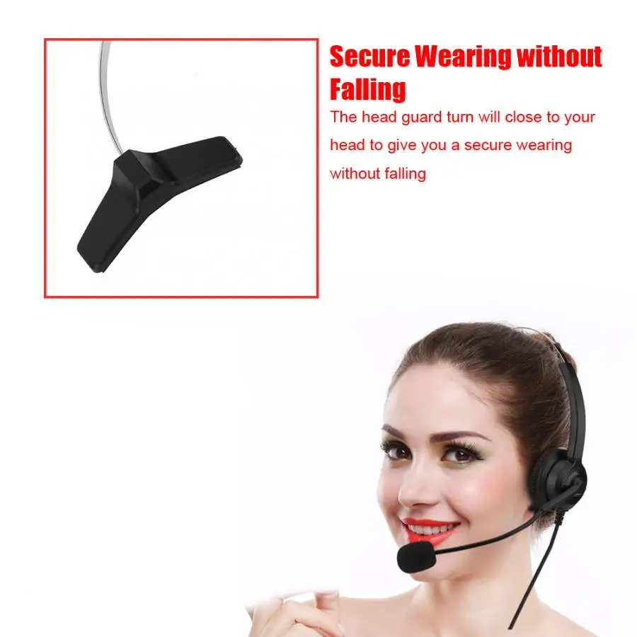 H300 USB Call Center Cordless Headset Noise Cancelling Mute Function with Mic | Электроника
