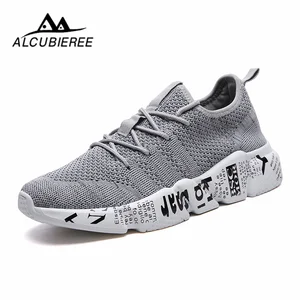 Модная мужская обувь; Спортивная обувь; Дышащая повседневная легкая обувь для мужчин на шнуровке удобная обувь на плоской подошве; Мужские; Новинка; Обувь для тренировок кроссовки для бега с сеткой