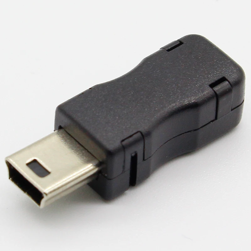 10 шт. Mini USB 5 Pin T-порт штекер разъем и пластиковая крышка для DIY дропшиппинг Лидер