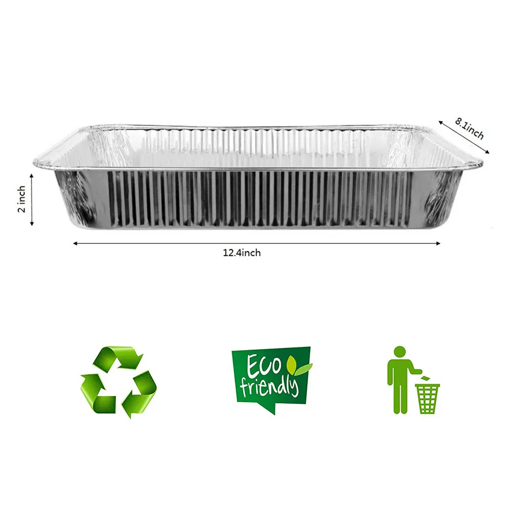 10 шт. 2200 мл Алюминий Фольга кастрюли лотки глубокий Мармит морозильник гриль Еда