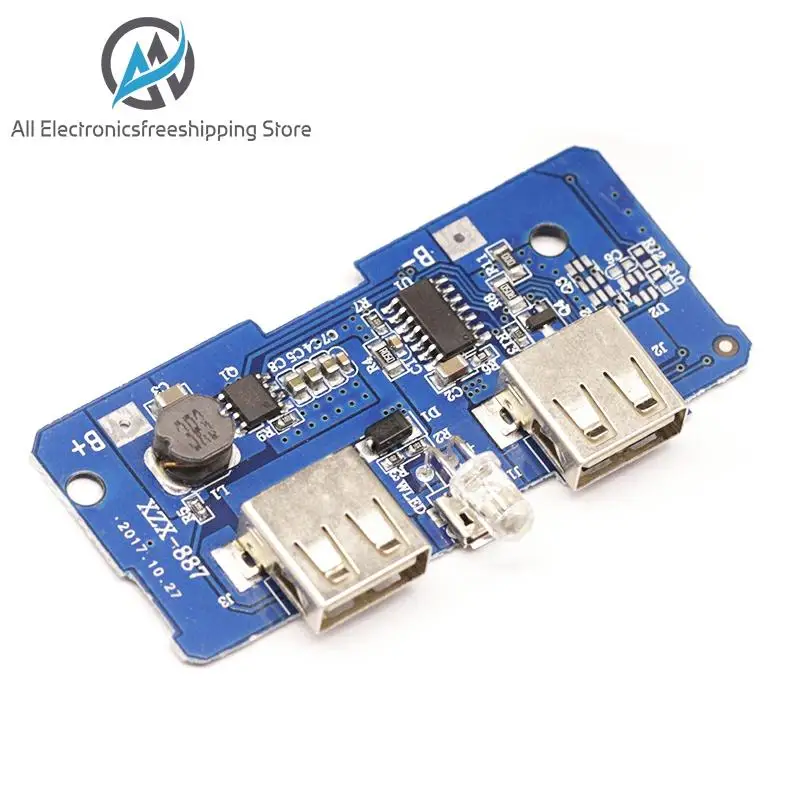 18650 Двойной Micro USB 3 7 V 5V 2A Boost Mobile Мощность банк DIY Литий Батарея Зарядное устройство