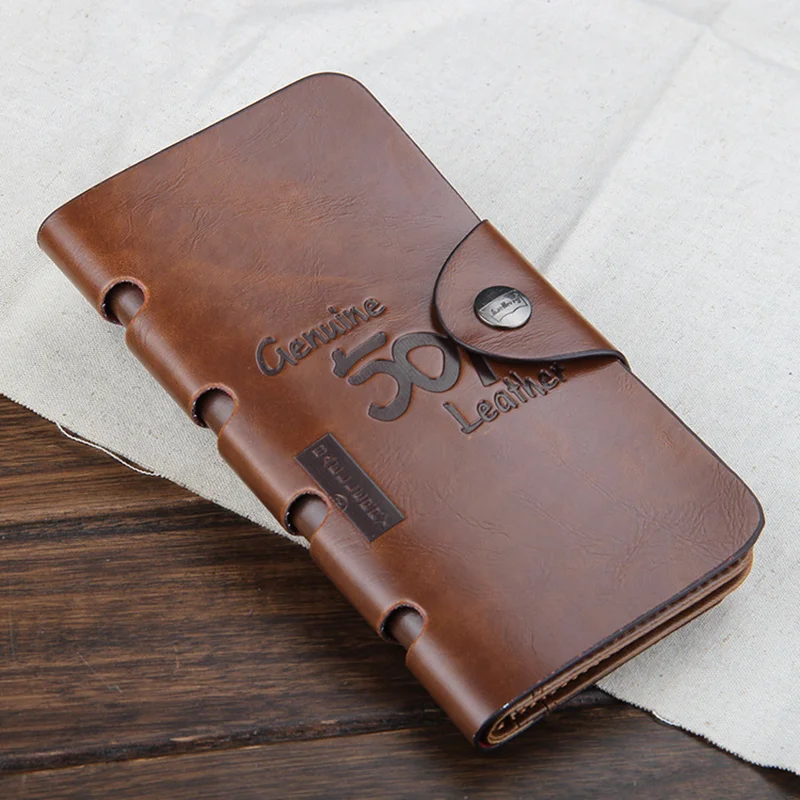 

Men 's Wallet Multi Card Long Wallet Men 's and Women 's Unisex Retro 2020 Embossed Letter Solid Color Card Holder PU