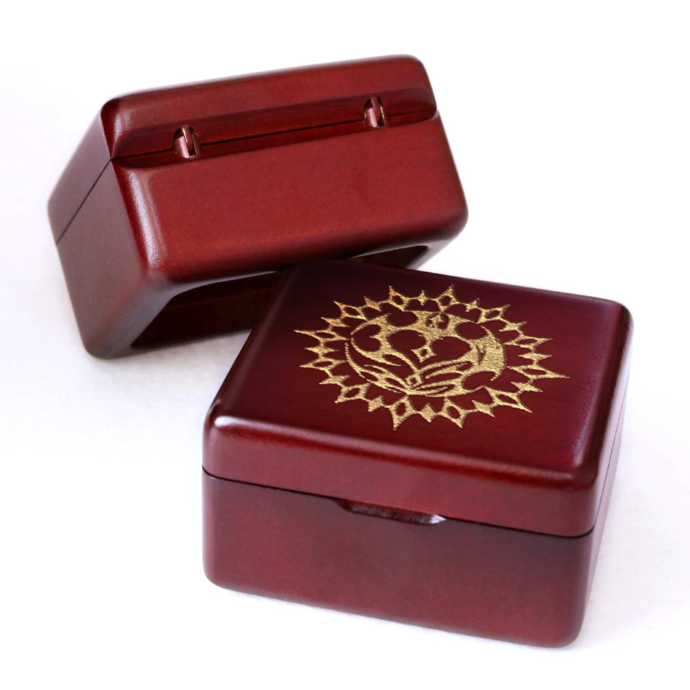 Деревянная музыкальная шкатулка Sinzyo ручной работы Подарочная коробка красного