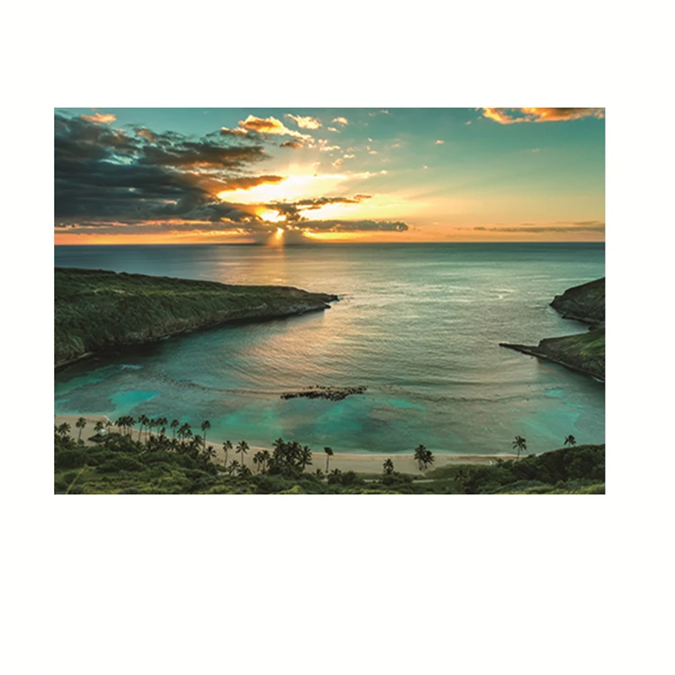 Аквариум фон плакат аквариум пейзаж декоративный море закат 3D HD фотография