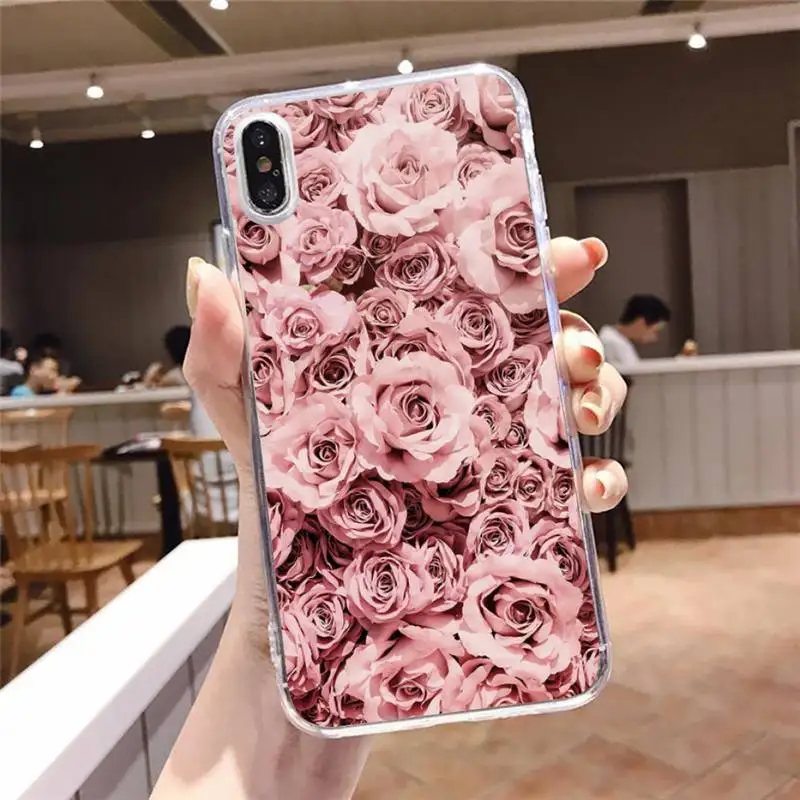 

Retro cartoon artistic flower Phone Case For iphone 12 11 8 7 6s 6 5 5s 5c se plus mini x xs xr pro max Transparent soft