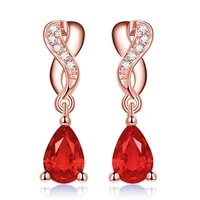 vintage women earrings 925 silver jewelry with zircon gemstone water drop shape ear accessories for wedding party gift wholesale