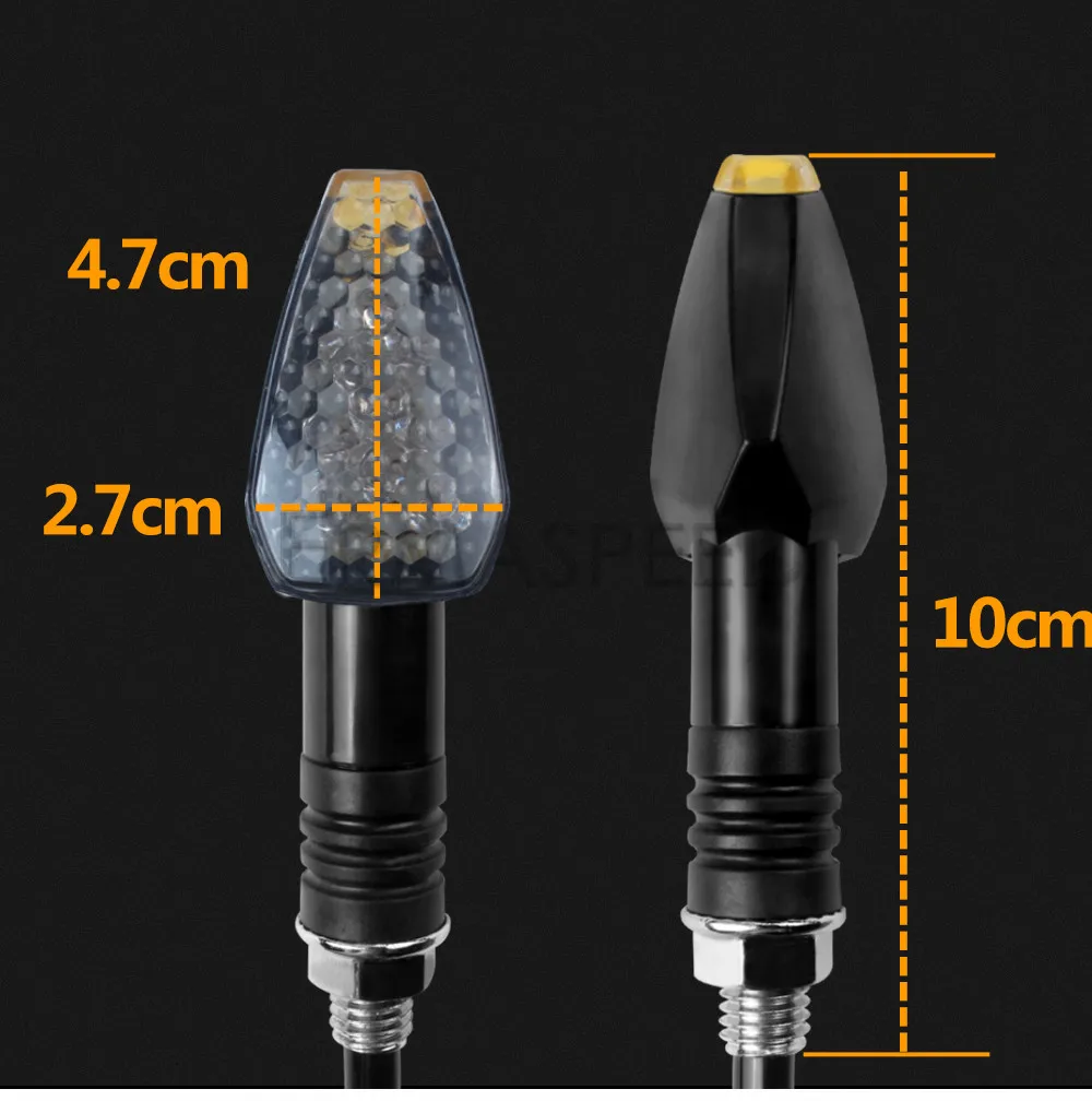 

2/4Pcs Led Blinker Motorcycle Flashing Turn Signals Light Amber Signal Lamp Rear Indicator Tail Light for Moto Bike Scooter