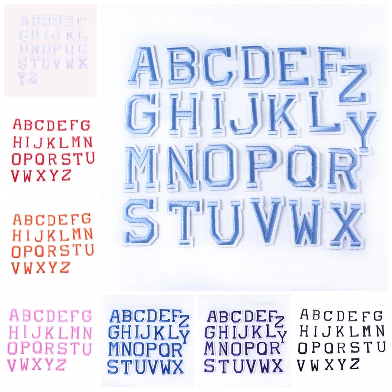 26 шт./лосьон нашивка с английскими буквами вышитая утюгом для одежды английские