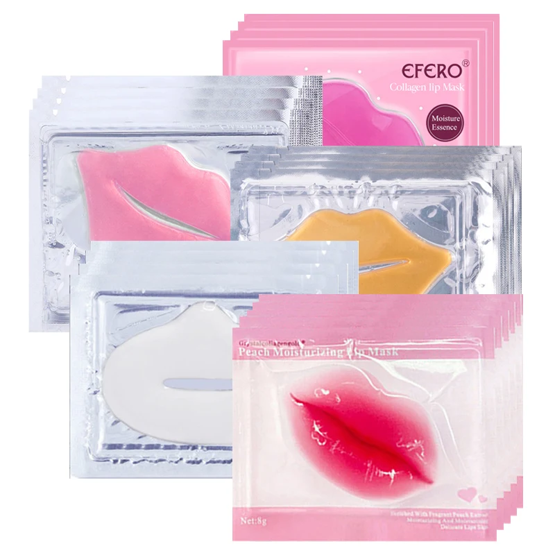

5/10pcs Collagen Lip Mask Moisturing Nourishing Anti Wrinkle Patch Pad Gel Moisture Essence Lip Enhancement Lips Care