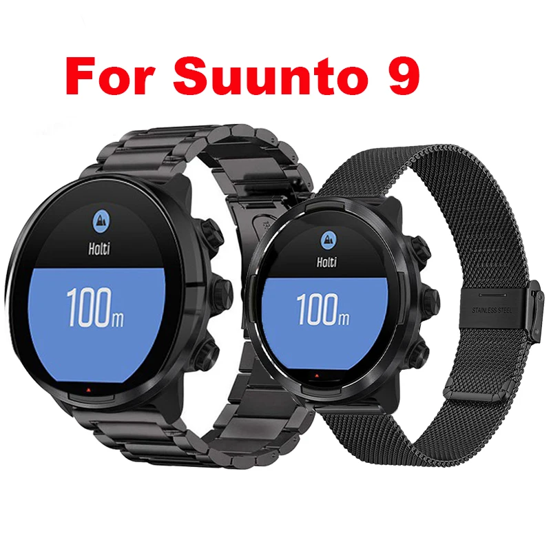 

24MM Straps For Suunto 9 7 Baro/Suunto D5 Spartan Sport Wrist HR/Baro Smart Watch Band Stainless Steel Bracelets Metal Correa