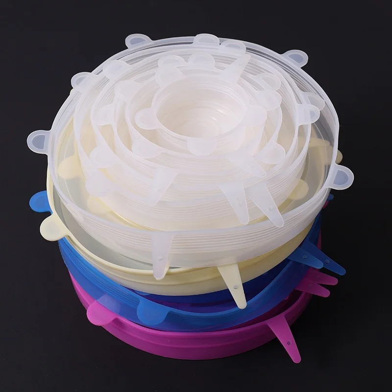 

Silicone Cover Stretch Lids Silicone Kitchen Covers Wrap Covers Keeping Fresh Seal Bowl Stretchy Wrap Cover Kitchen Cookware