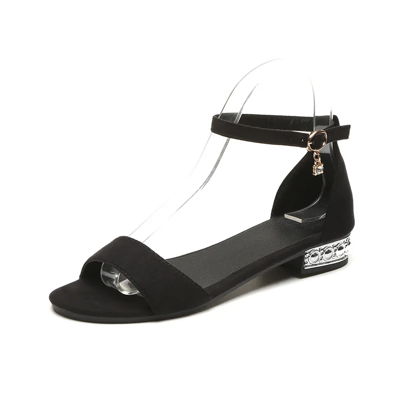 Босоножки с открытым носком Женская летняя пляжная обувь на плоской подошве