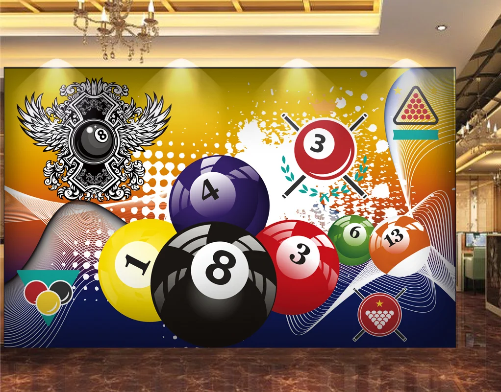 

beibehang custom papel de pared 3d billiards tooling wallpapers Fitness room decoration background wall paper sports