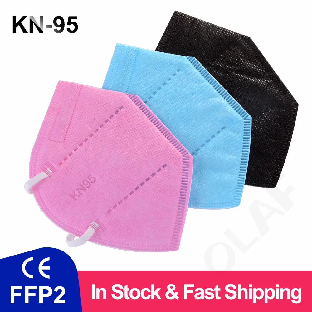 

200/500pcs CE FFP2 Mask Safety Dust 5 Layers Respirator Kn95Mask Face Protective KN95 Masks Mouth Reusable FPP3 FFPP2 mascarilla