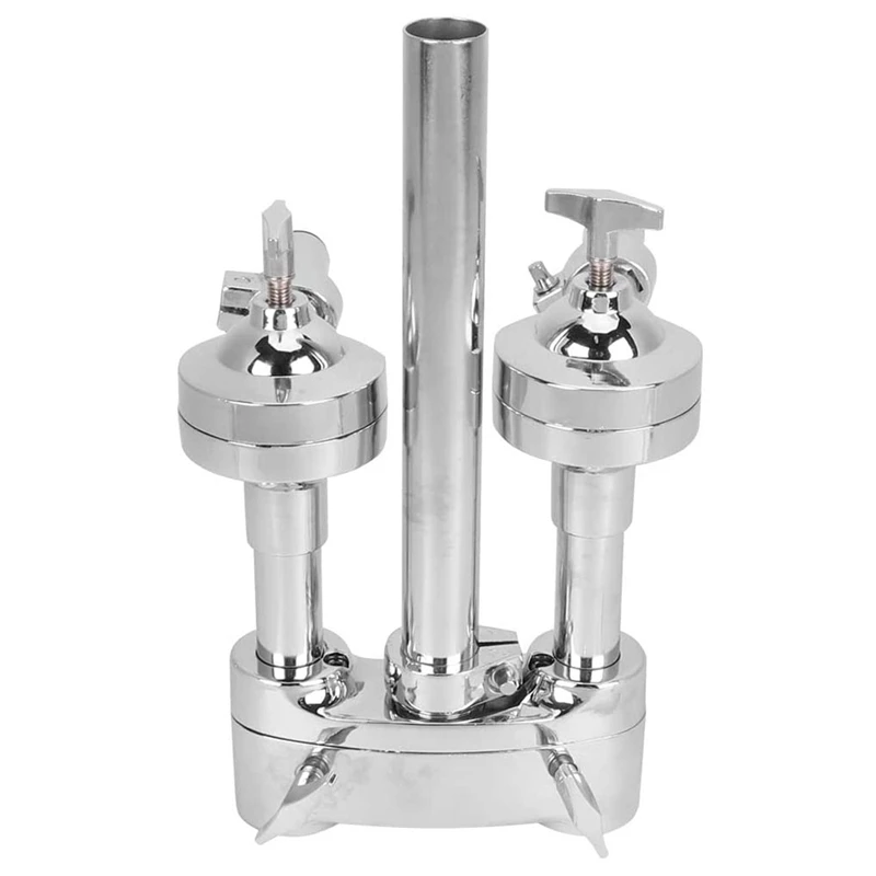 

Double Tom Clamp 2-Way Drum Bracket Holder for Drum Instrument Replacement for Bass Drum Mount Bracket for Drum Set