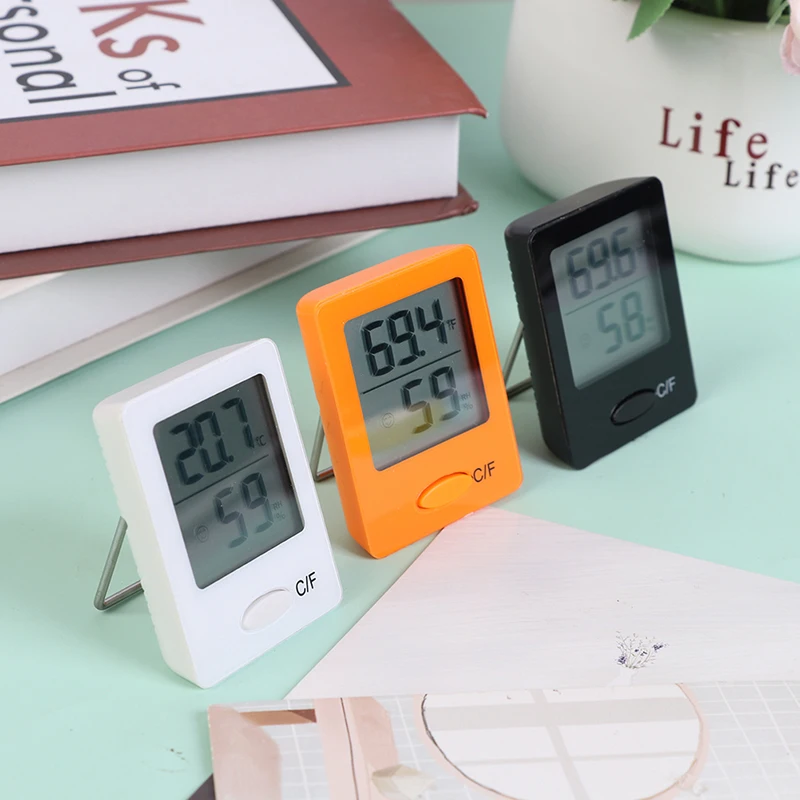 lcd electronic digital temperature humidity meter indoor outdoor thermometer hygrometer weather station clock free global shipping