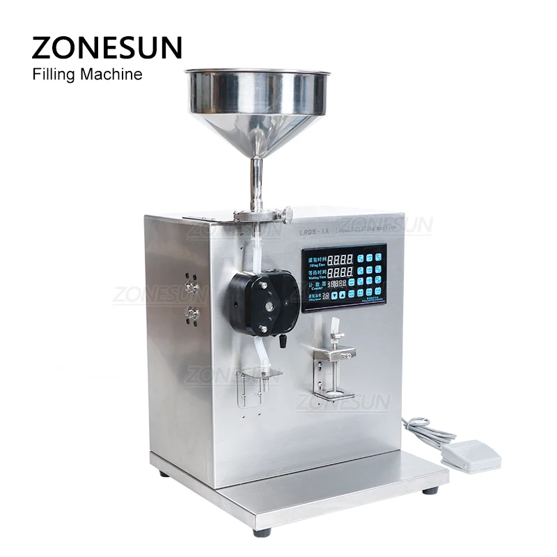 

ZONESUN Automatic Electric Liquid Water Bottle Filler Essential Oil Glue Nail Polish Filling Machine 2-300mL