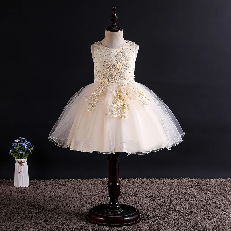 Princess Dress Flower Girls Children Clothing Kids Party For Girl Clothes 2020 Lace Sequins Formal Evening Wedding Gown Tutu | Детская