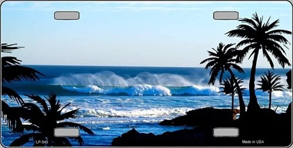 

Ocean Wave Vanity Metal Novelty License Plate Tag Sign