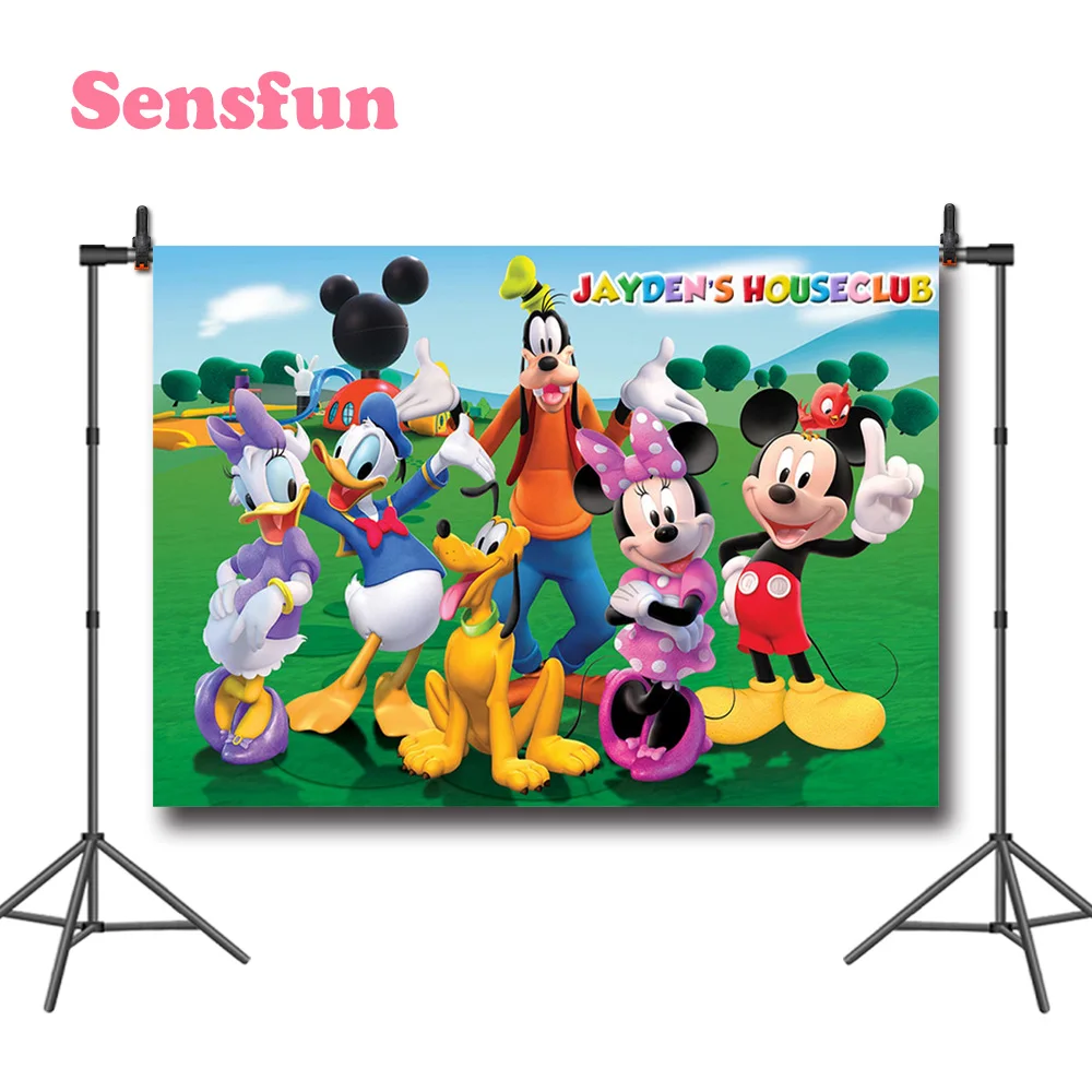 Sensfun Добро пожаловать в клуб дом фотографии фон Микки и Минни день рождения Фото