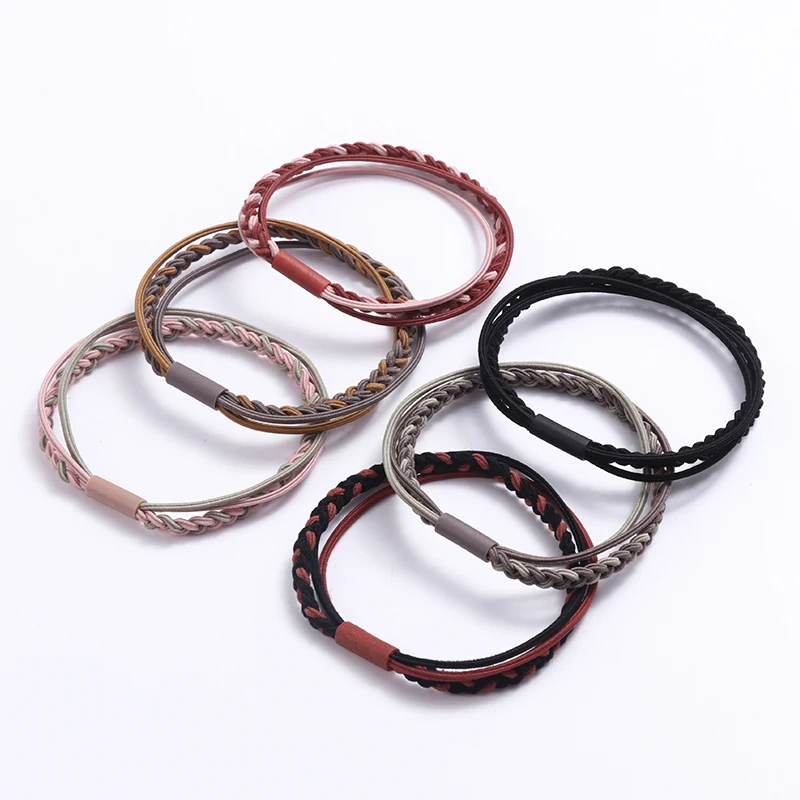 Резинки для волос женские цветные милые эластичные заколки хвоста аксессуар на